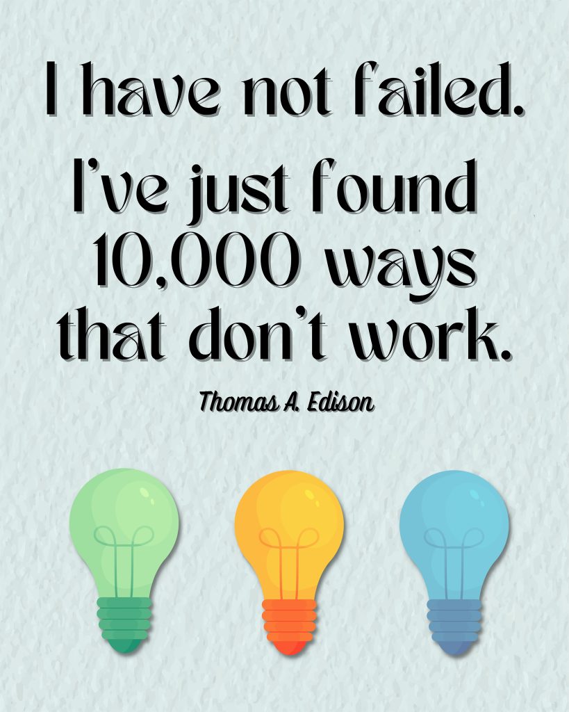 Thomas Edison motivational poster