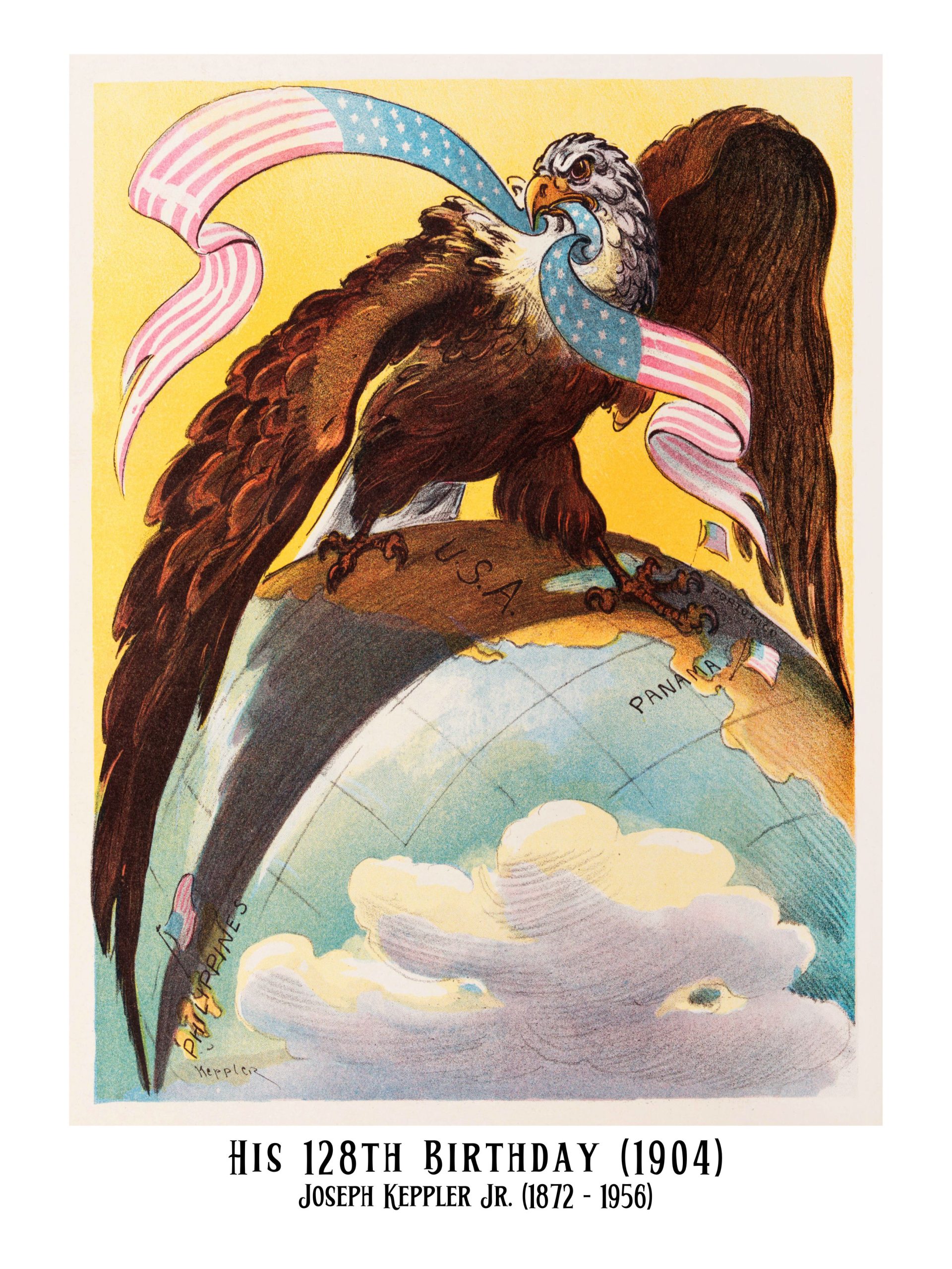 Vintage patriotic poster, wall art