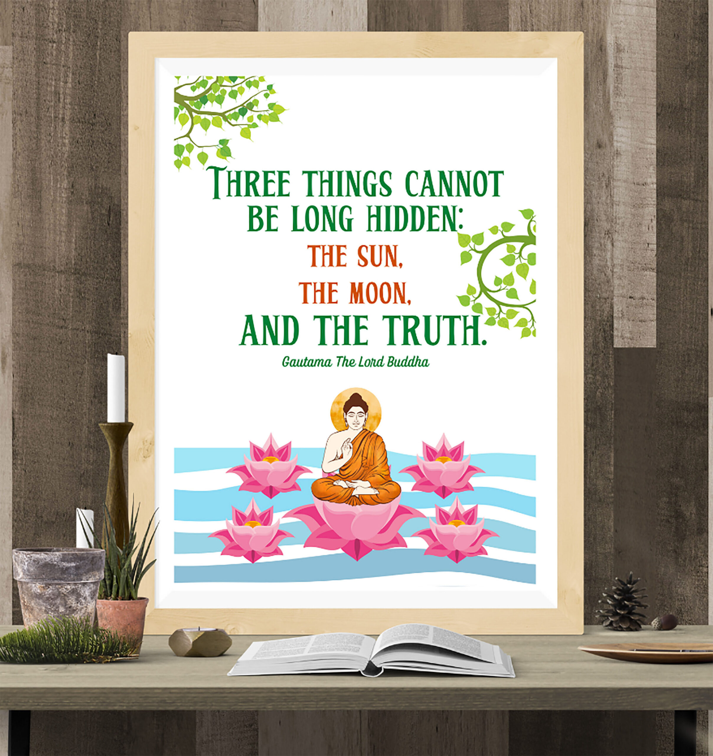 buddha quote poster, buddha wall art