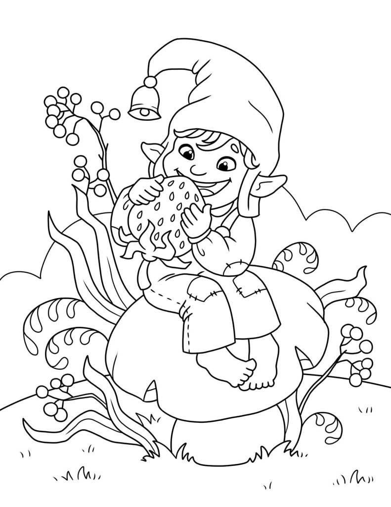 gnome coloring pages