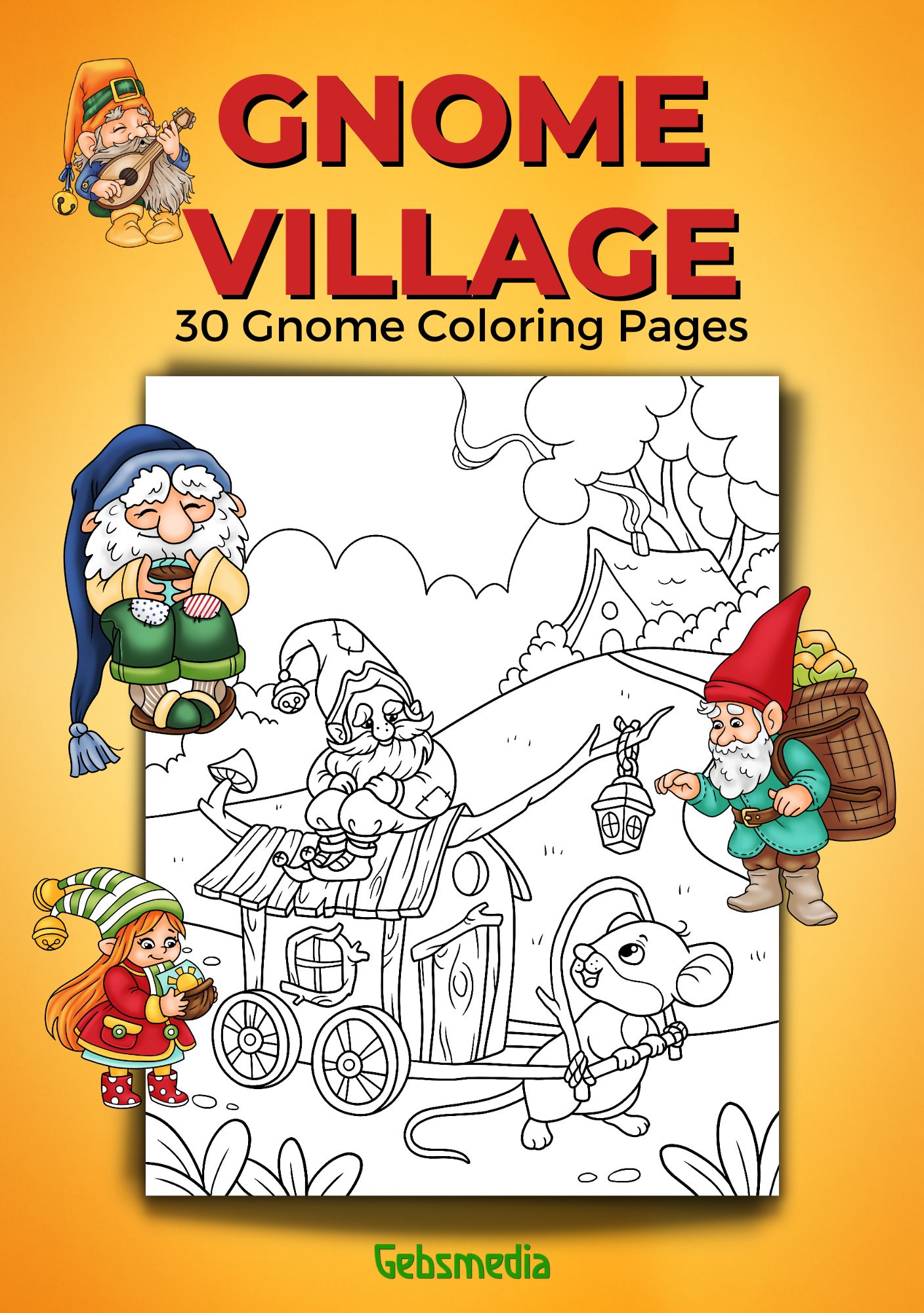 gnome coloring book