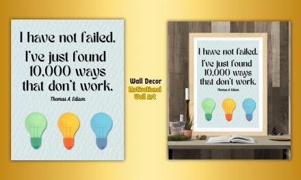 Motivational Quote Poster, Thomas Edison Inspirational Quote, Wall Decor