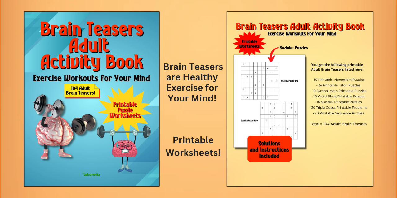 Brain Teasers Adult Activity Book